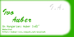 ivo auber business card